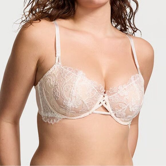 Victoria's Secret Other - Victoria’s Secret Wicked Unlined Boho Embroidery Balconette Bra GREEN 36DD NWT